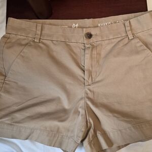 Gap Sunkissed Flat-Front Tan Women's Chino Khaki Short 4